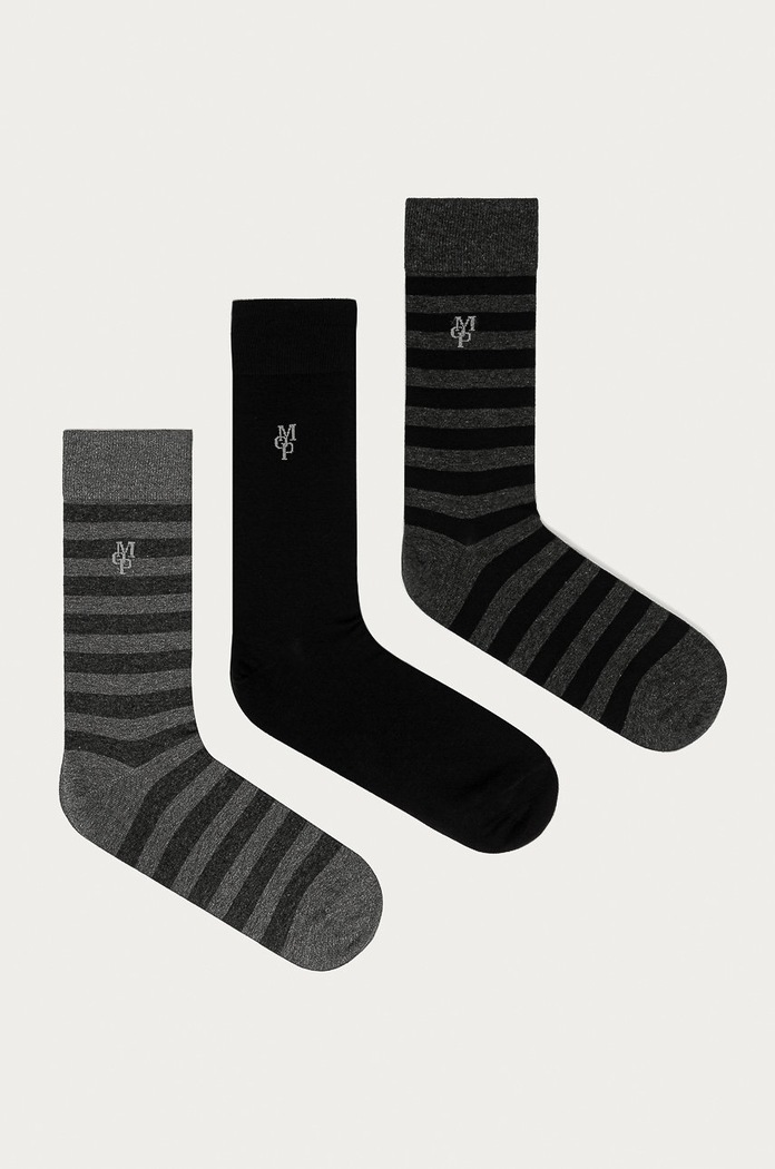 Marc O'Polo - Skarpetki (3-pack) skarpetki długie czarny 167278