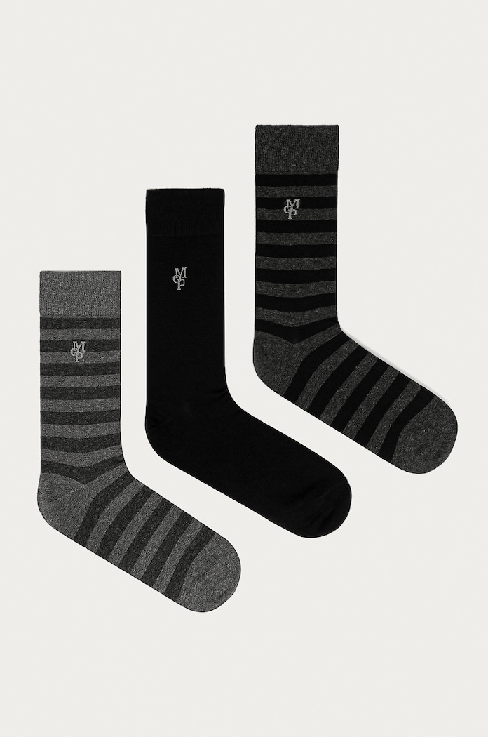 Marc O'Polo - Skarpetki (3-pack) skarpetki długie czarny 167278