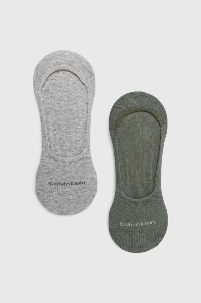 Ponožky Calvin Klein 2-pak krátke ponožky zelená 701218708.NOS