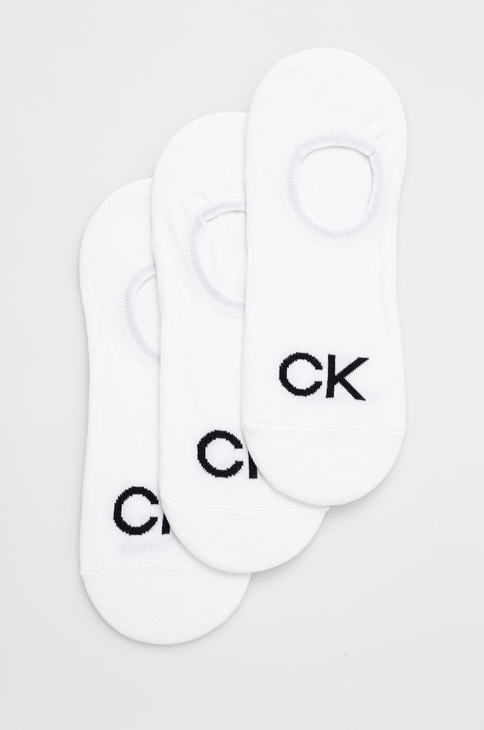 Ponožky Calvin Klein (3-pack) krátké ponožky bílá 701218723.NOS