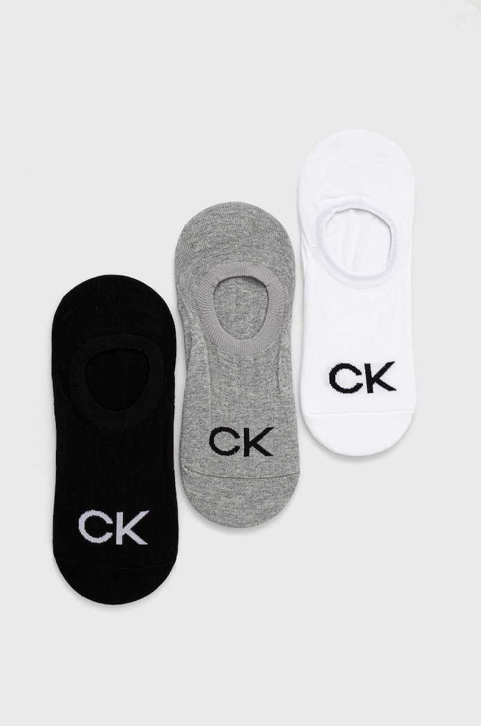 Ponožky Calvin Klein (3-pak) krátke ponožky sivá 701218723.NOS
