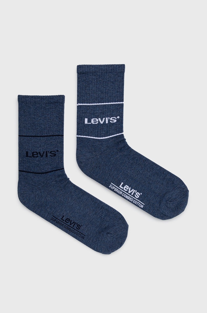 Levi's sosete (2-pack) sosete lungi bleumarin 37157.0758