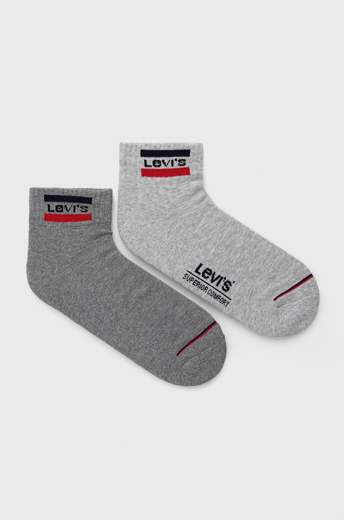 Ponožky Levi's jemný vzor šedá 37157.0754