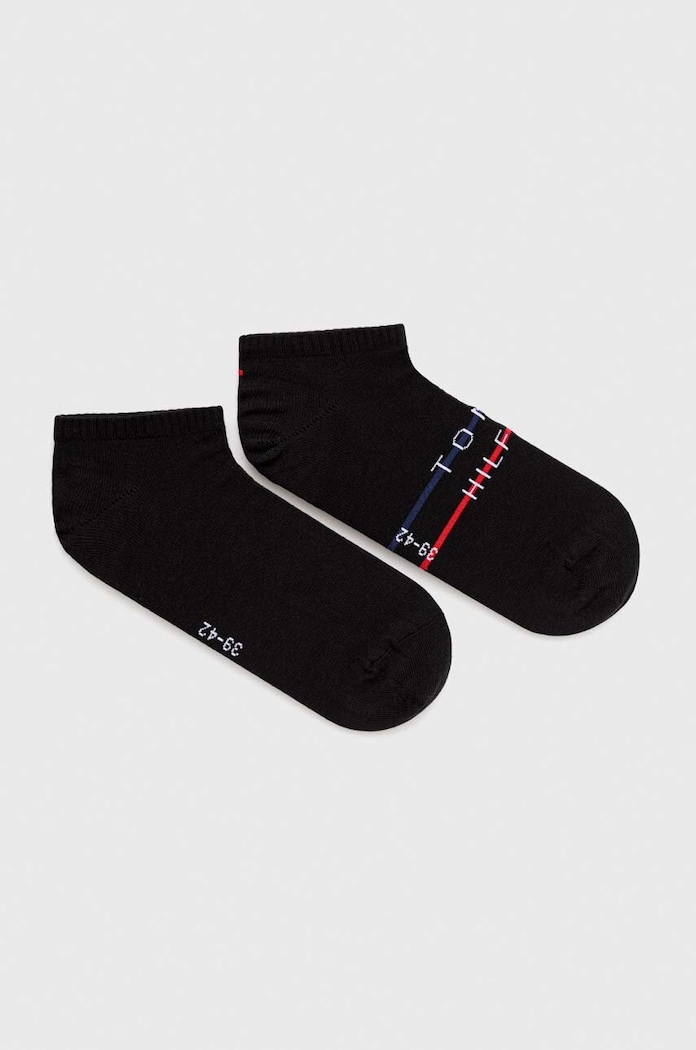 Ponožky Tommy Hilfiger 2-pak jemný vzor čierna 701222188.NOS