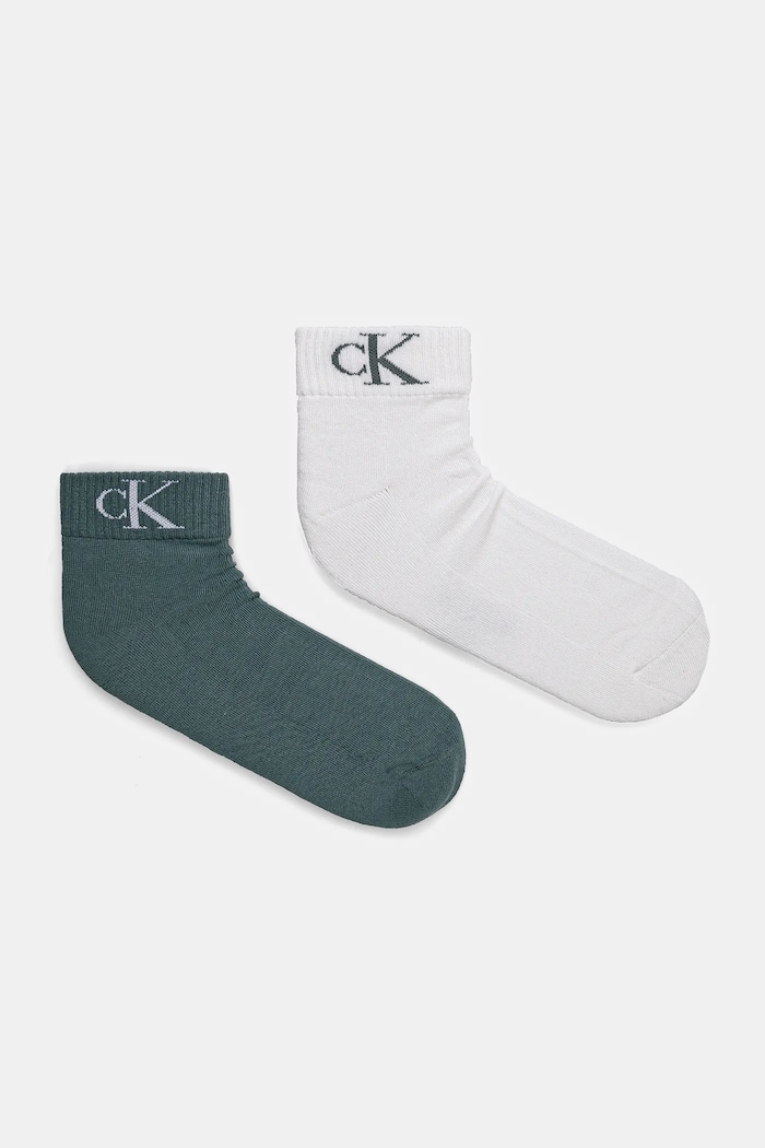 Calvin Klein Jeans sosete 2-pack sosete lungi turcoaz 701228805.NOS