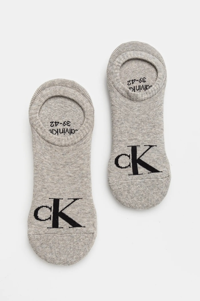 Calvin Klein Jeans členkové ponožky pánske s bavlnou 2-pak krátke ponožky sivá 701228809.NOS