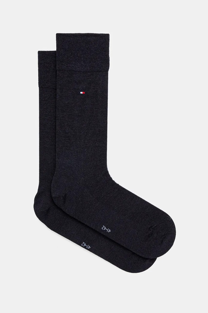 Tommy Hilfiger ponožky pánské s vlnou dlouhé ponožky námořnická modř 701229682.NOS