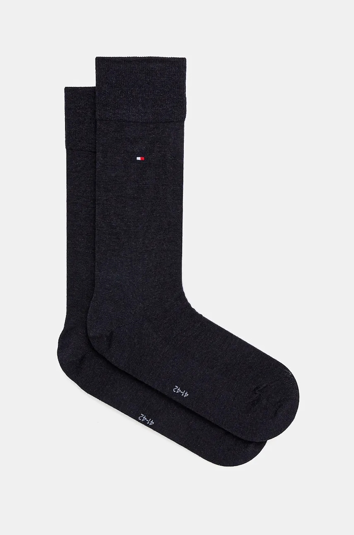 Tommy Hilfiger ponožky pánské s vlnou dlouhé ponožky námořnická modř 701229682.NOS