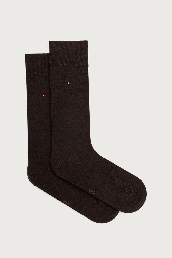 Tommy Hilfiger ponožky pánské s vlnou hnědá 701229682.NOS