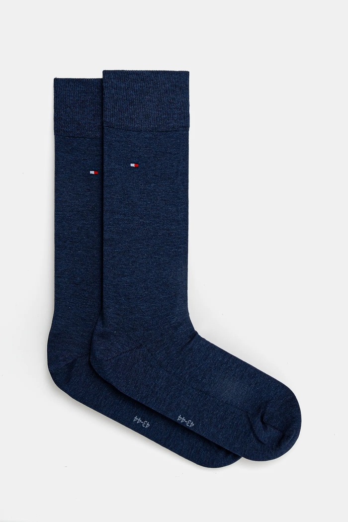 Tommy Hilfiger ponožky pánské s bavlnou dlouhé ponožky námořnická modř 701229683.NOS