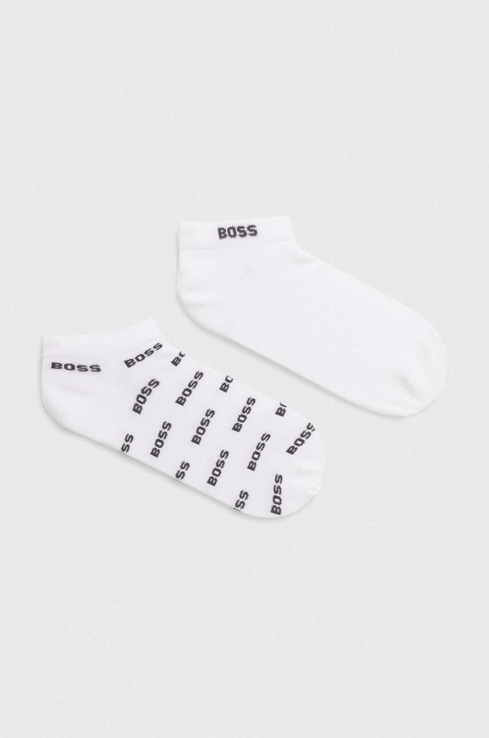 BOSS Κάλτσες ανδρικές 2P AS Allover CC 2-pack εμπριμέ λευκό 50511423