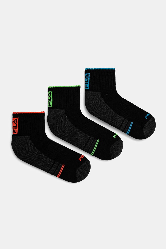 Čarape Fila 3-pack visoke čarape crna F2521