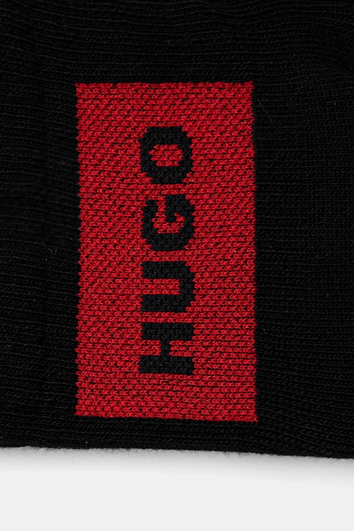 HUGO șosete 3-pack 3P SH RIB LABEL CC 50541597 negru AA00