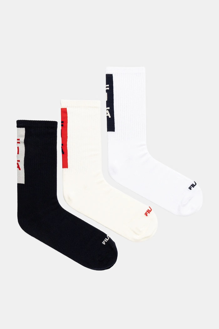 Fila șosete 3-pack sosete lungi bleumarin F5607
