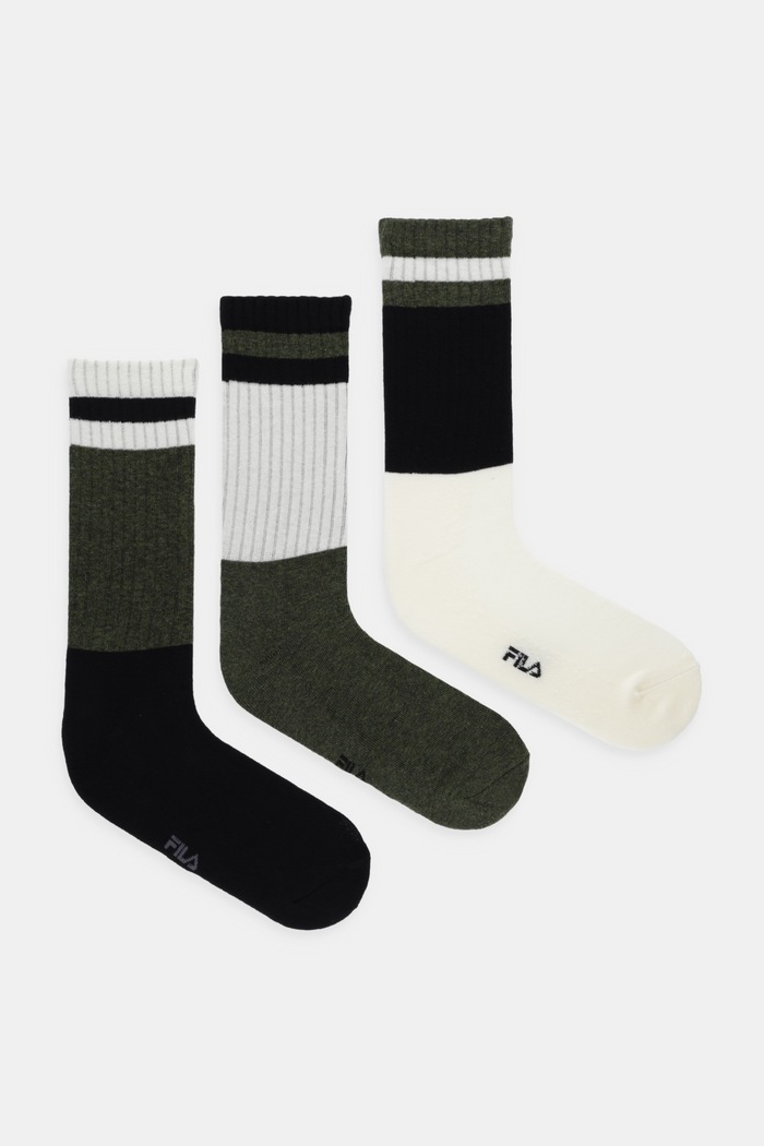 Ponožky Fila 3-pak melanž zelená F5370