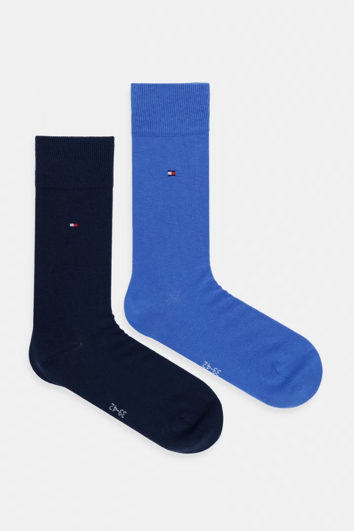 Κάλτσες Tommy Hilfiger 2-pack ψηλές κάλτσες μπλε 371111147