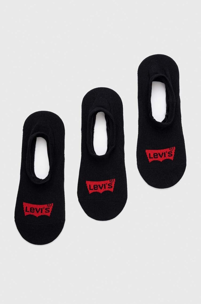 Ponožky Levi's 3-pack krátké ponožky černá 37157.1012