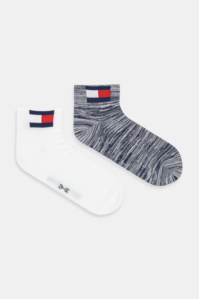 Tommy Jeans κάλτσες 2-pack ψηλές κάλτσες σκούρο μπλε 701228223.NOS