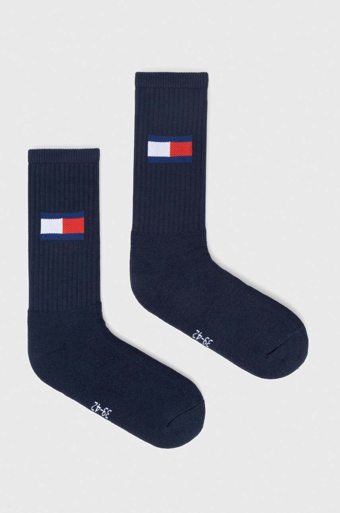 Tommy Jeans шкарпетки з бавовною 2 шт. довгі шкарпетки темно-синій 701228222.NOS