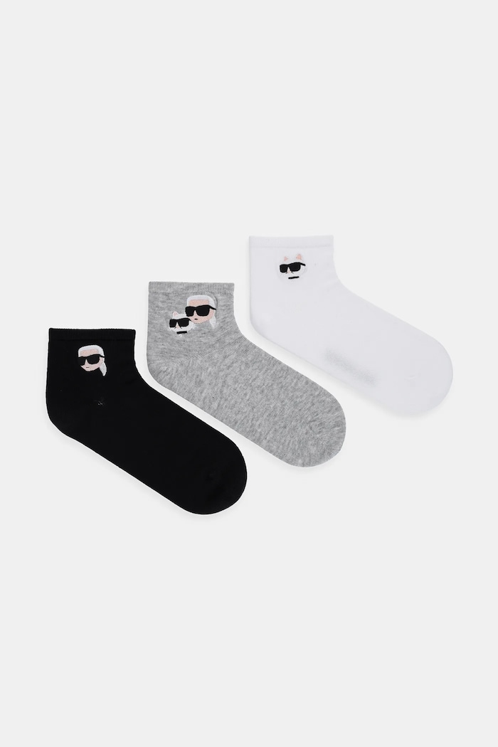 Носки Karl Lagerfeld 3 шт IKON короткие носки серый A1W47077
