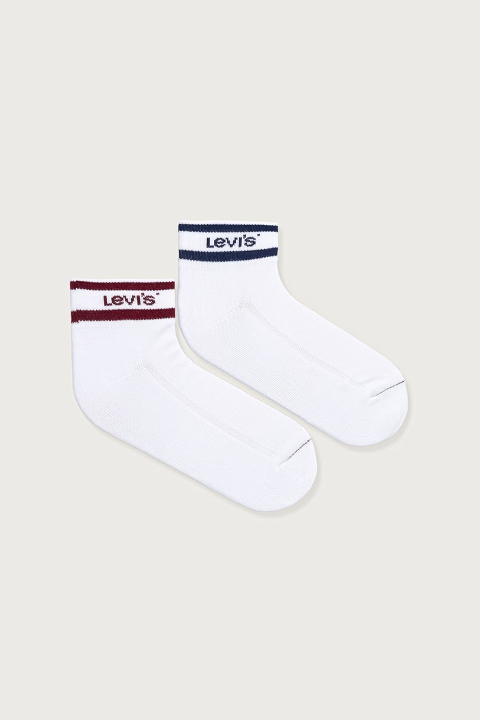 Levi's čarape s pamukom 2-pack bijela 37157.1544