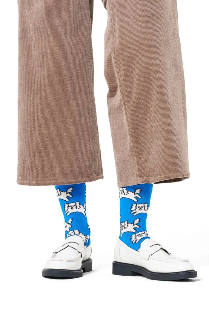 Happy Socks Skarpety z bawełną P003194 niebieski AA00