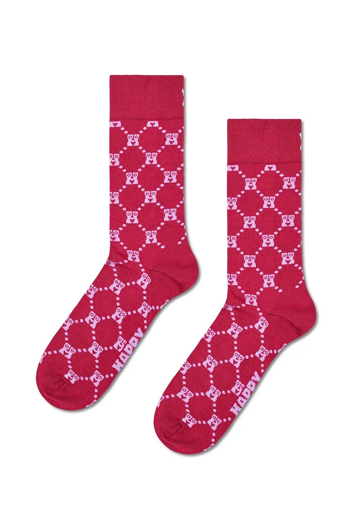Happy Socks Skarpety z bawełną czerwony P006124