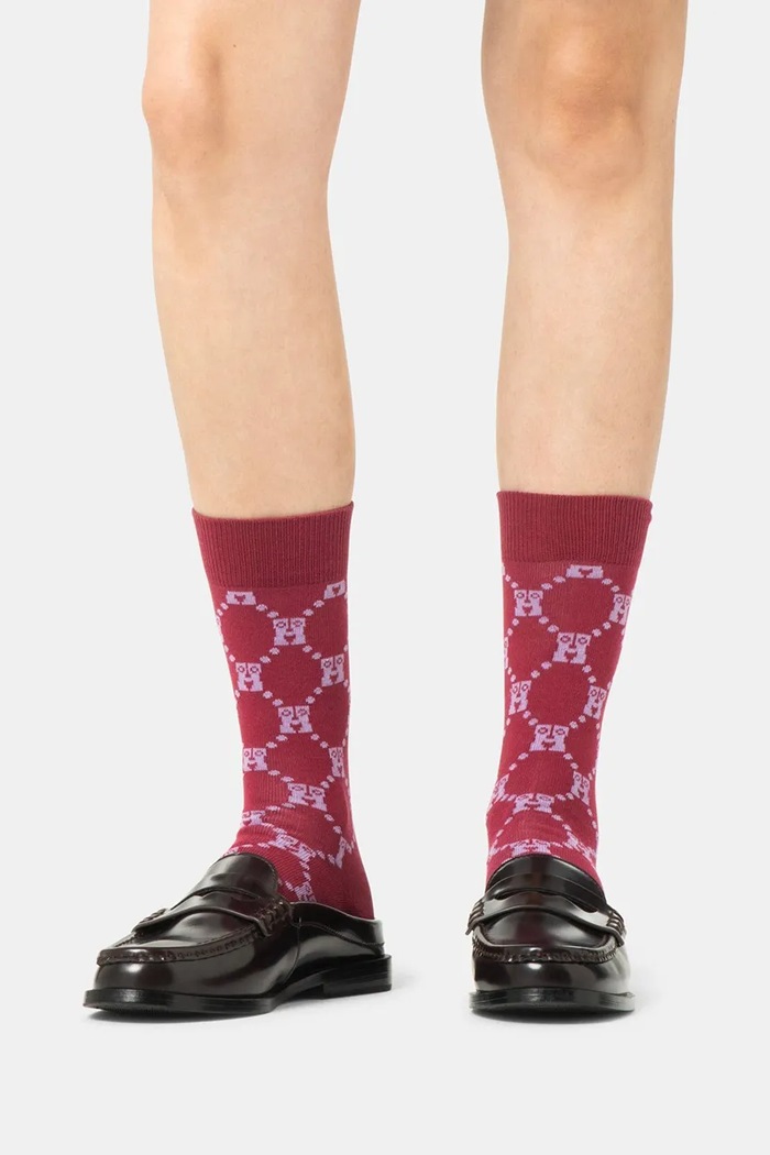 Happy Socks Skarpety z bawełną P006124 czerwony AA00