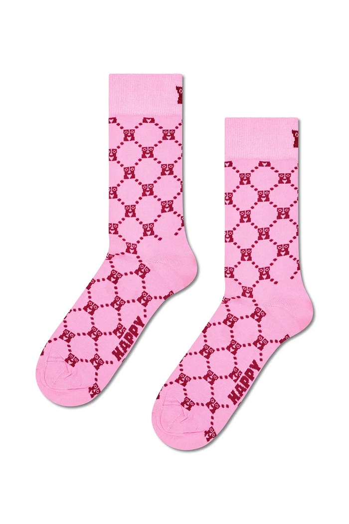 Odzież Happy Socks Skarpety z bawełną 4-pack P006095 różowy