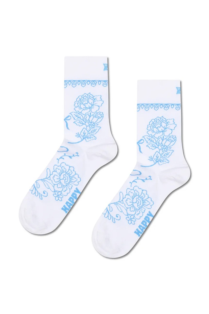 Oblečení Happy Socks Ponožky s bavlnou 2-pack P006061 bílá