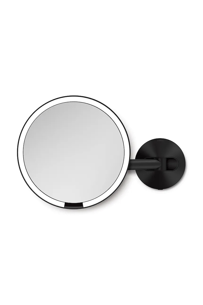 Simplehuman lustro z oświetleniem led do montażu na ścianie Sernsor czarny ST3065