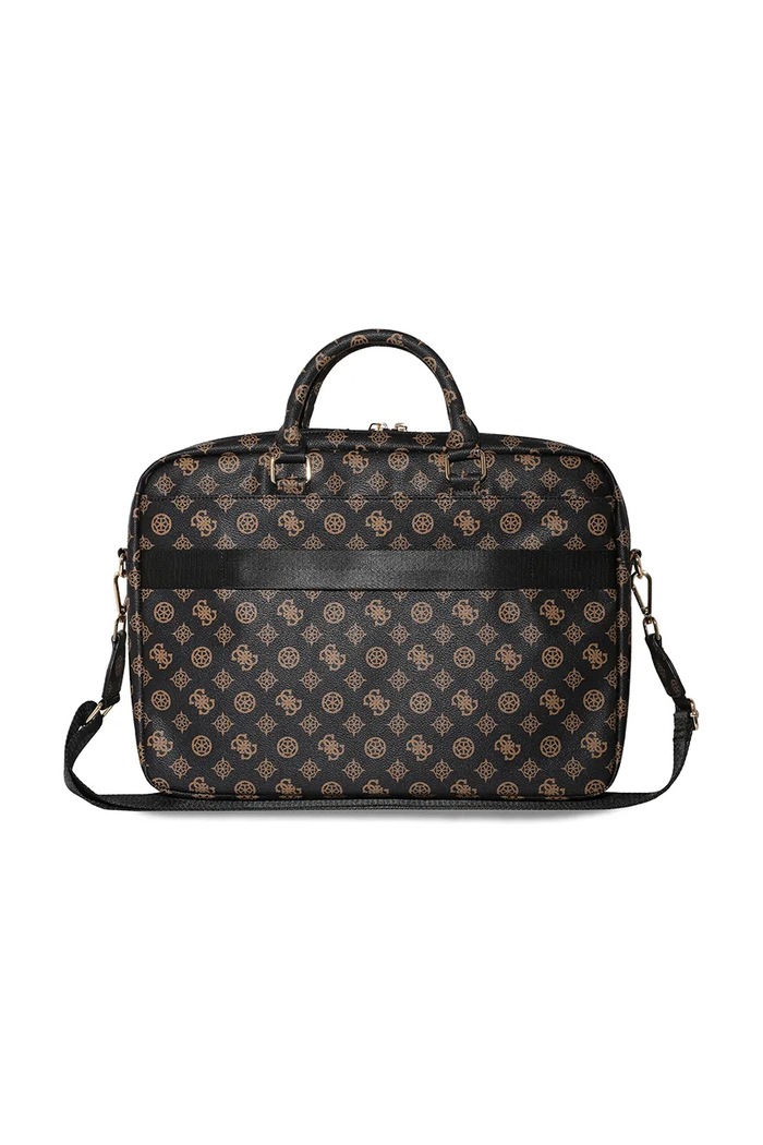 Lifestyle Guess torba na laptopa 4G Peony Front Pocket Zipper Triangle Logo 16" GUCB16PGPOSGNK czarny
