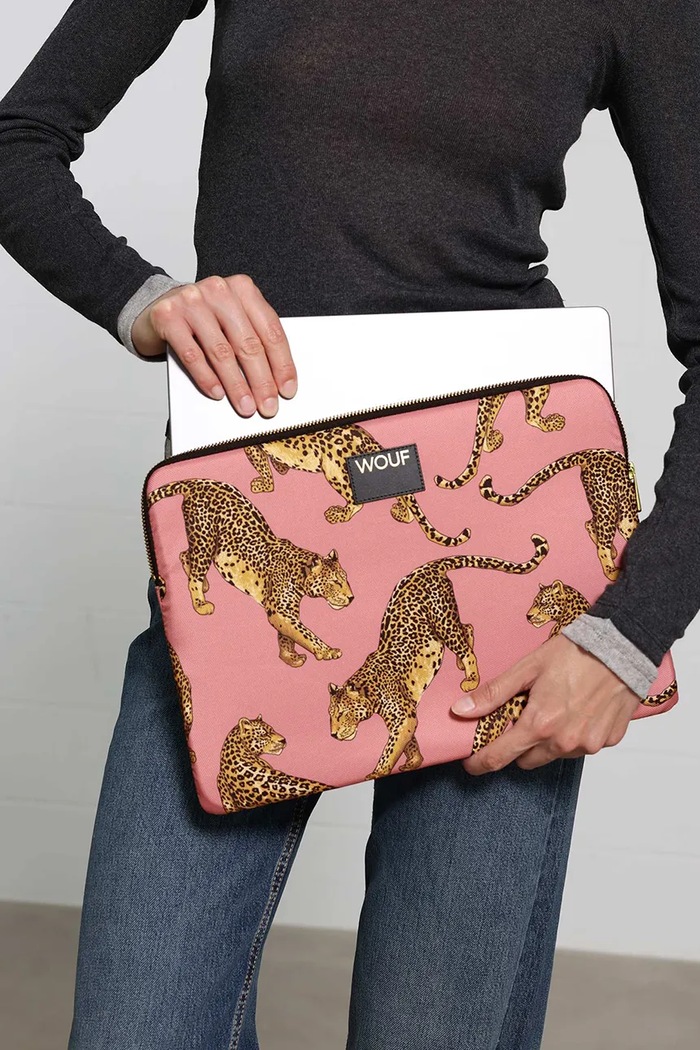 Torba za laptop WOUF Blush Leopard 13" & 14" SS250017 šarena