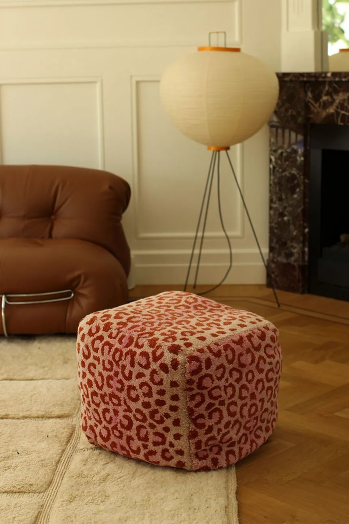 Πουφ Doing Goods Pink Leopard Pouf S πολύχρωμο 1.45.15.009.030.3