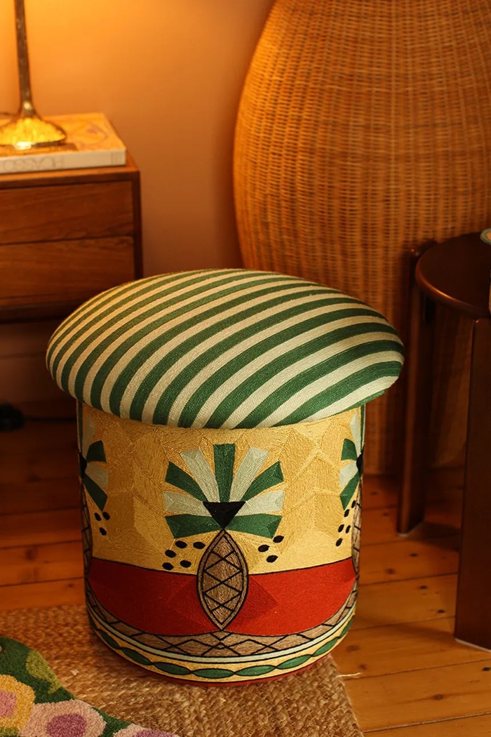 Πουφ Doing Goods Paloma Palm Embroidere 1.40.15.011.060.5 πολύχρωμο AA00
