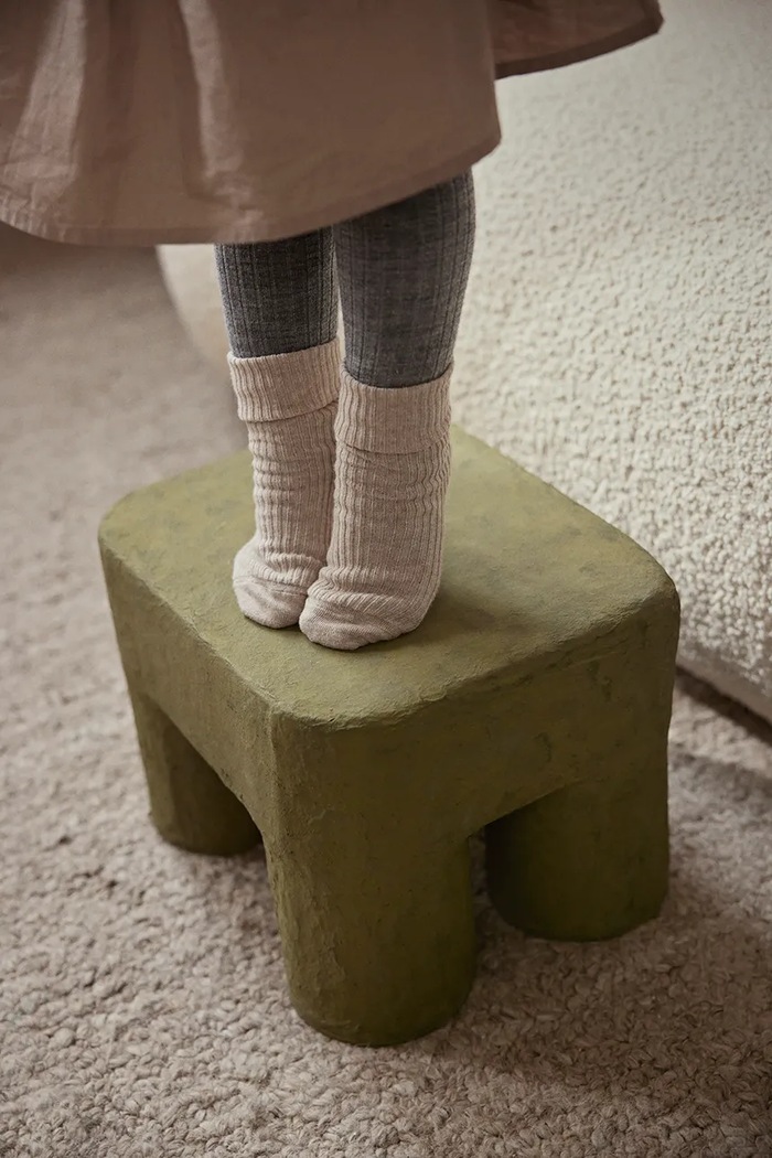 Всекидневна и спалня Табуретка ferm LIVING Podo Stool 1104268965 зелен