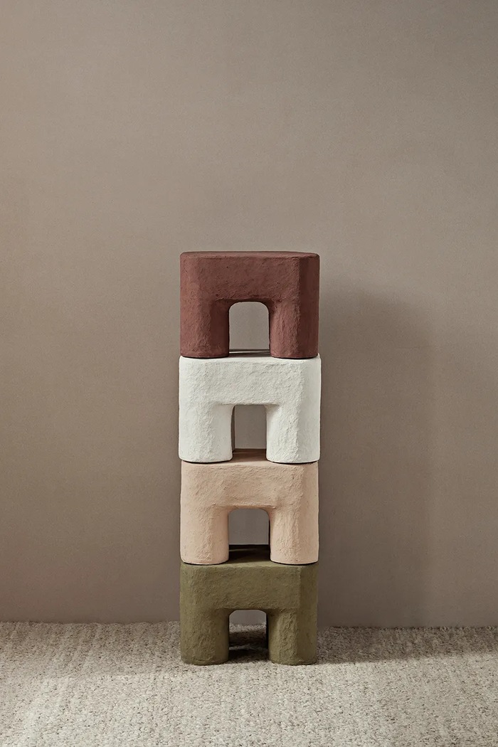 Табуретка ferm LIVING Podo Stool розов 1104268967