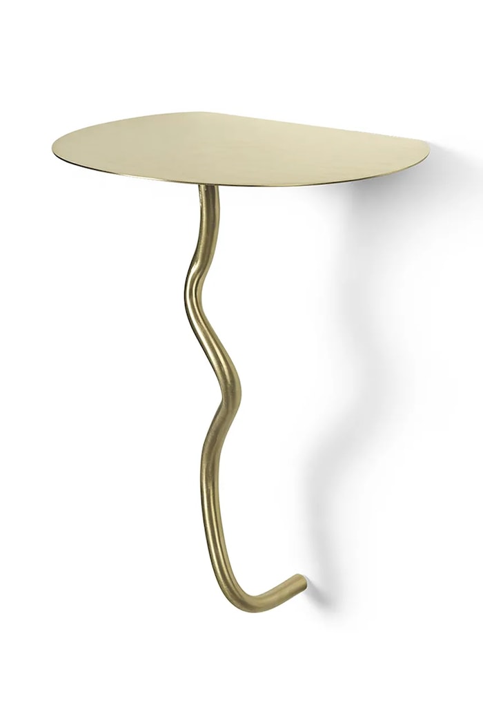 Nástenný stôl ferm LIVING Curvature Wall Table 1104267226 žltá AA00
