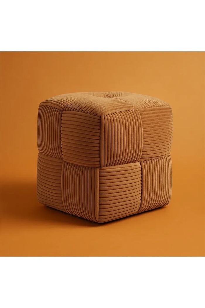 Affek Design Πουφ Affek Design Wiki 42,5 x 42,5 x 43 cm HTYG1074.SR καφέ AA00