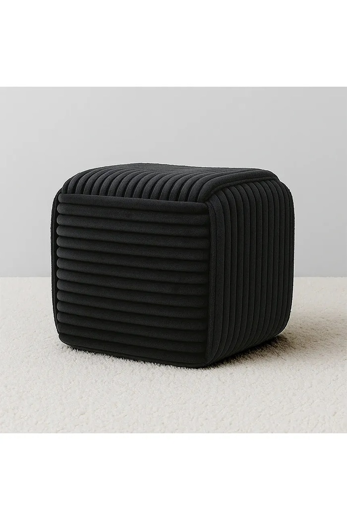 Affek Design scaun de puf Wiki 43 x 43 x 38 cm HTYG1142.SR negru AA00
