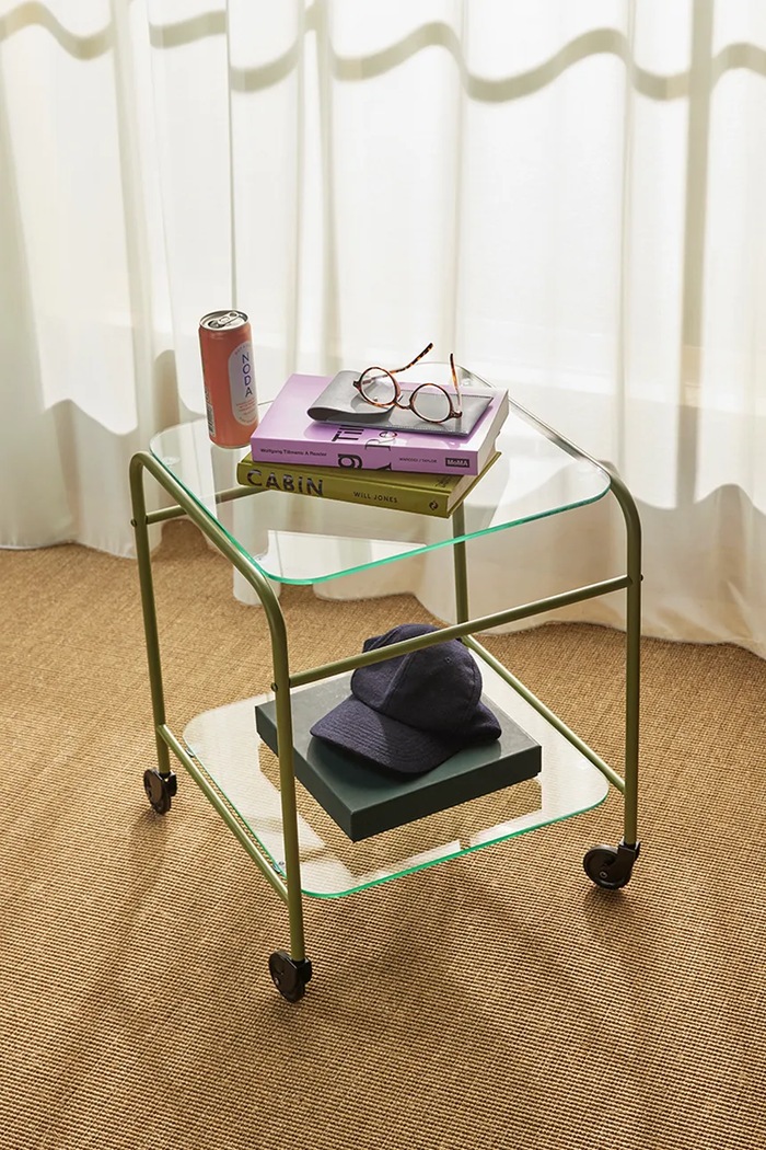Hübsch mobilă cu roți Zephyr 43 x 42 x 54 cm 022001 verde AA00