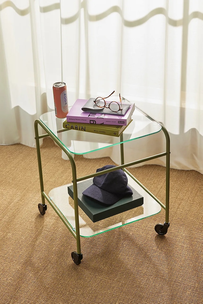 Hübsch mobilă cu roți Zephyr 43 x 42 x 54 cm 022001 verde AA00