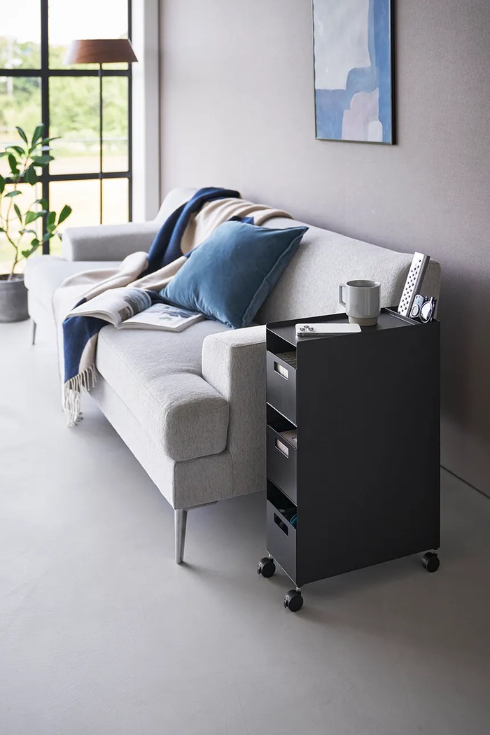 Yamazaki raft pe roți Tower 16,6 x 43 x 58 cm 10016. negru