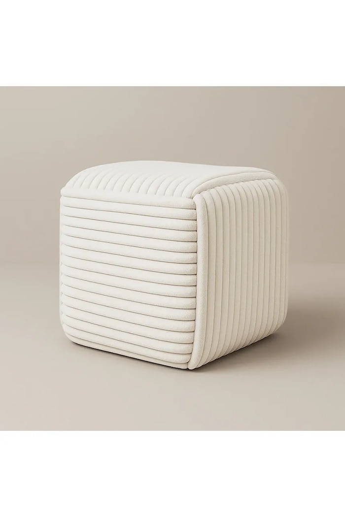 Πουφ Affek Design Wiki 43 x 43 x 38 cm HTYG1159.SR λευκό AA00