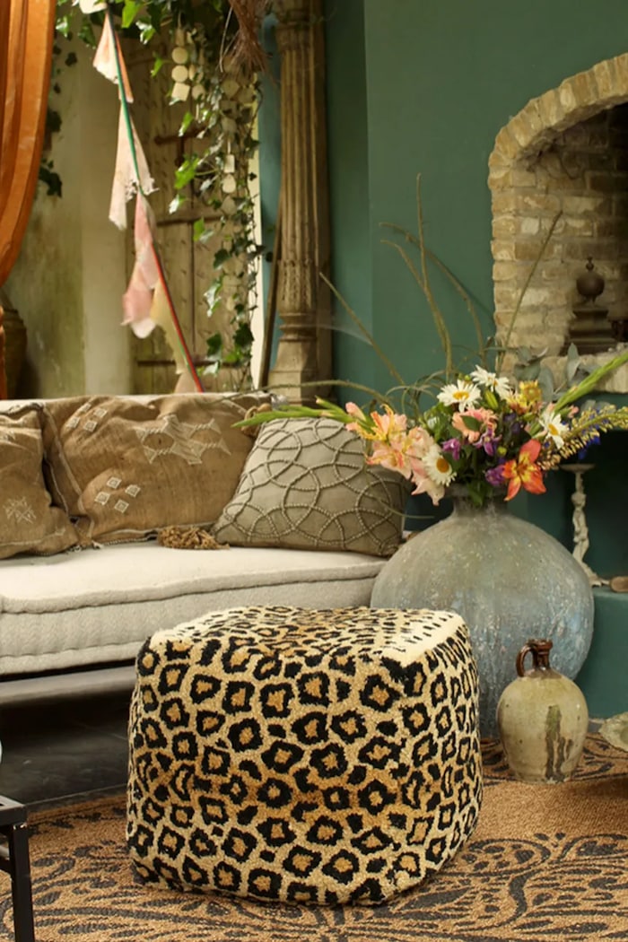 Doing Goods scaun de puf Leopard 50 x 50 x 50 cm 1.40.15.005.700.3 multicolor