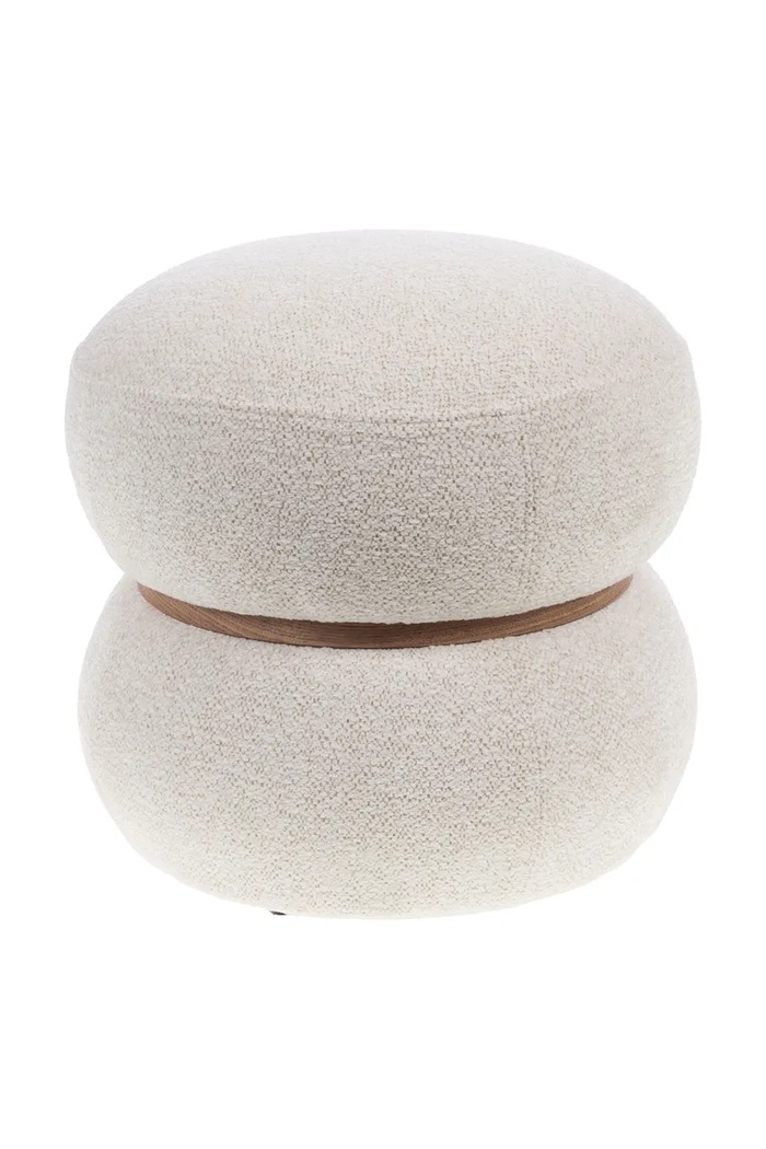 home & lifestyle pouf 38 x 36 cm bianco 164867
