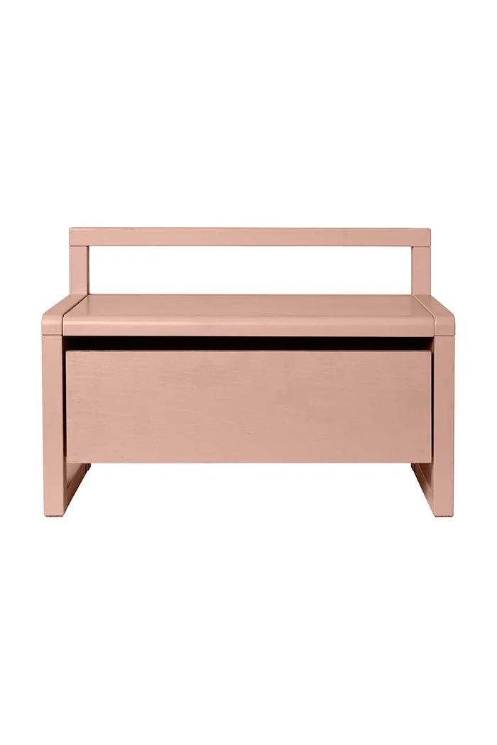 Ferm Living lawka z drewna jesionowego 41,2 x 60 x 30 cm różowy 1104273004