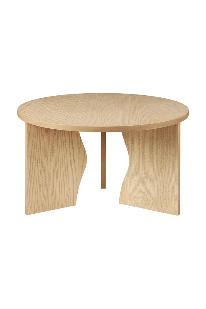 Broste Copenhagen Stolik kawowy z forniru jesionowego Brook 60 x 35 cm brązowy 31000341