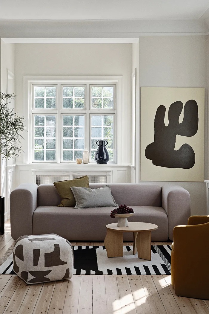 Stolik kawowy z forniru jesionowego Brook 60 x 35 cm Broste Copenhagen 31000341 brązowy