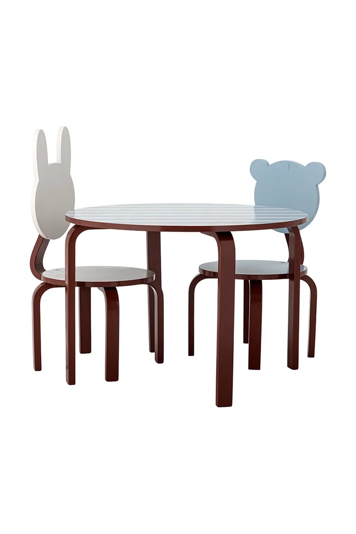 Salon i sypialnia Bloomingville Stolik z płyty MDF 65 x 45 cm 82063159 multicolor